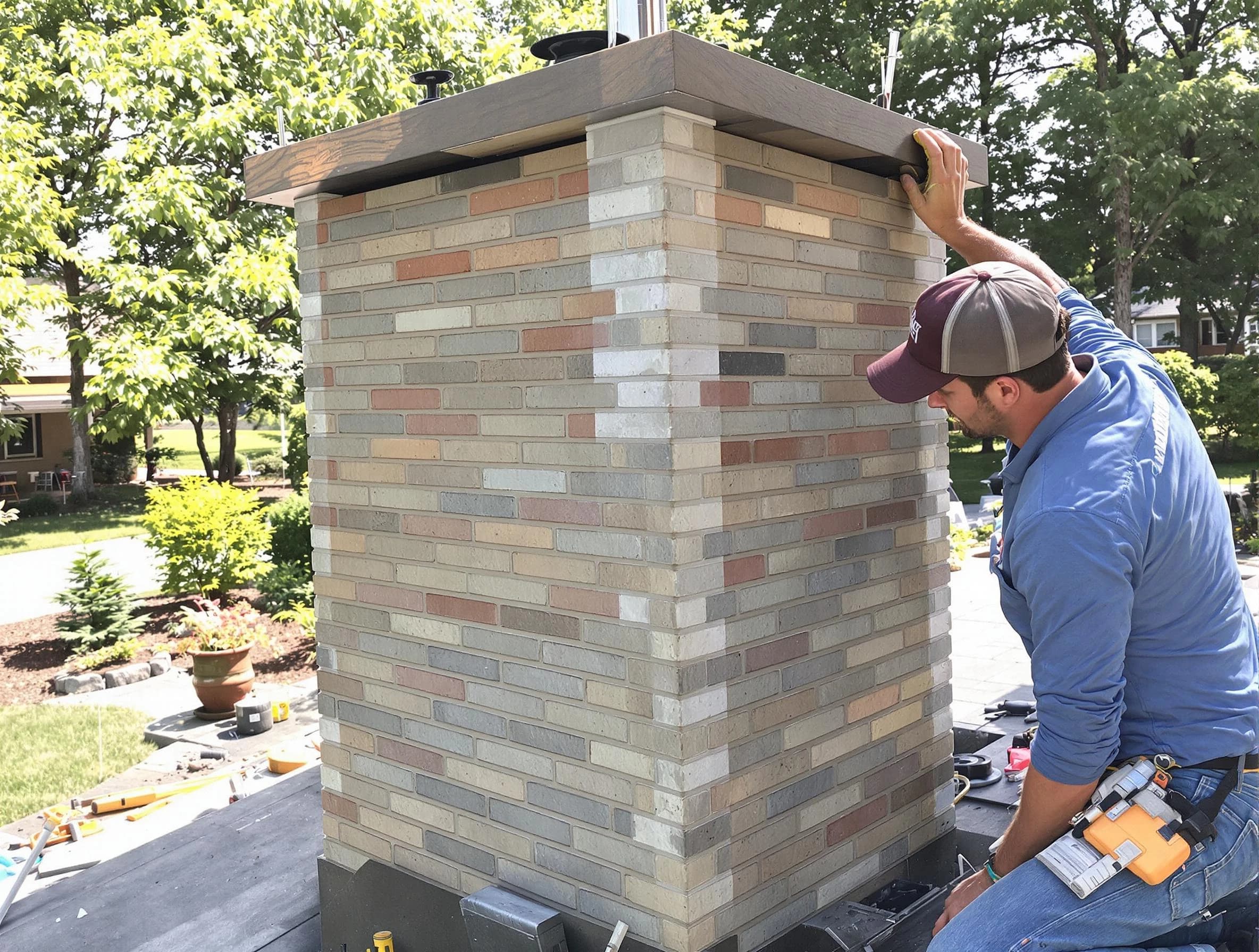 West Valley City Chimney Sweep completing a modern chimney remodel in West Valley City, UT