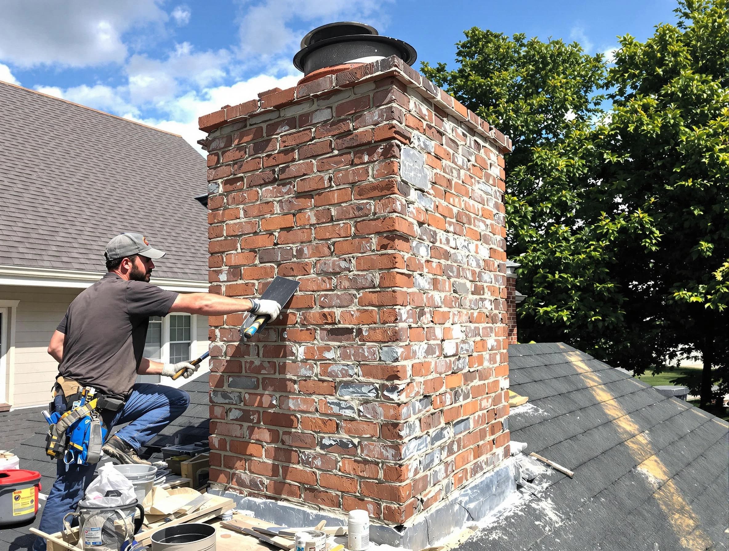 Completed chimney rebuild by West Valley City Chimney Sweep in West Valley City, UT