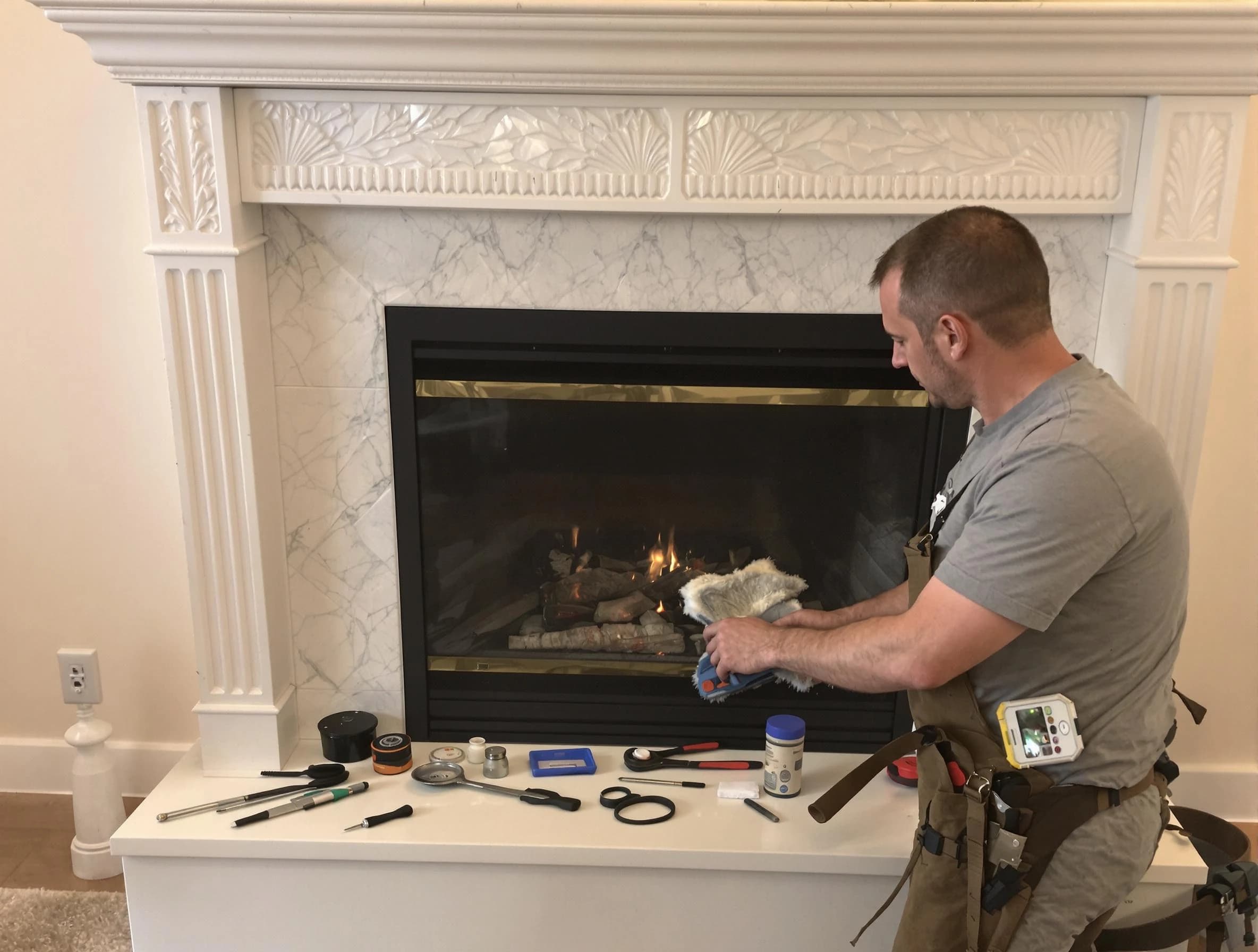 West Valley City Chimney Sweep performing fireplace maintenance in West Valley City, UT