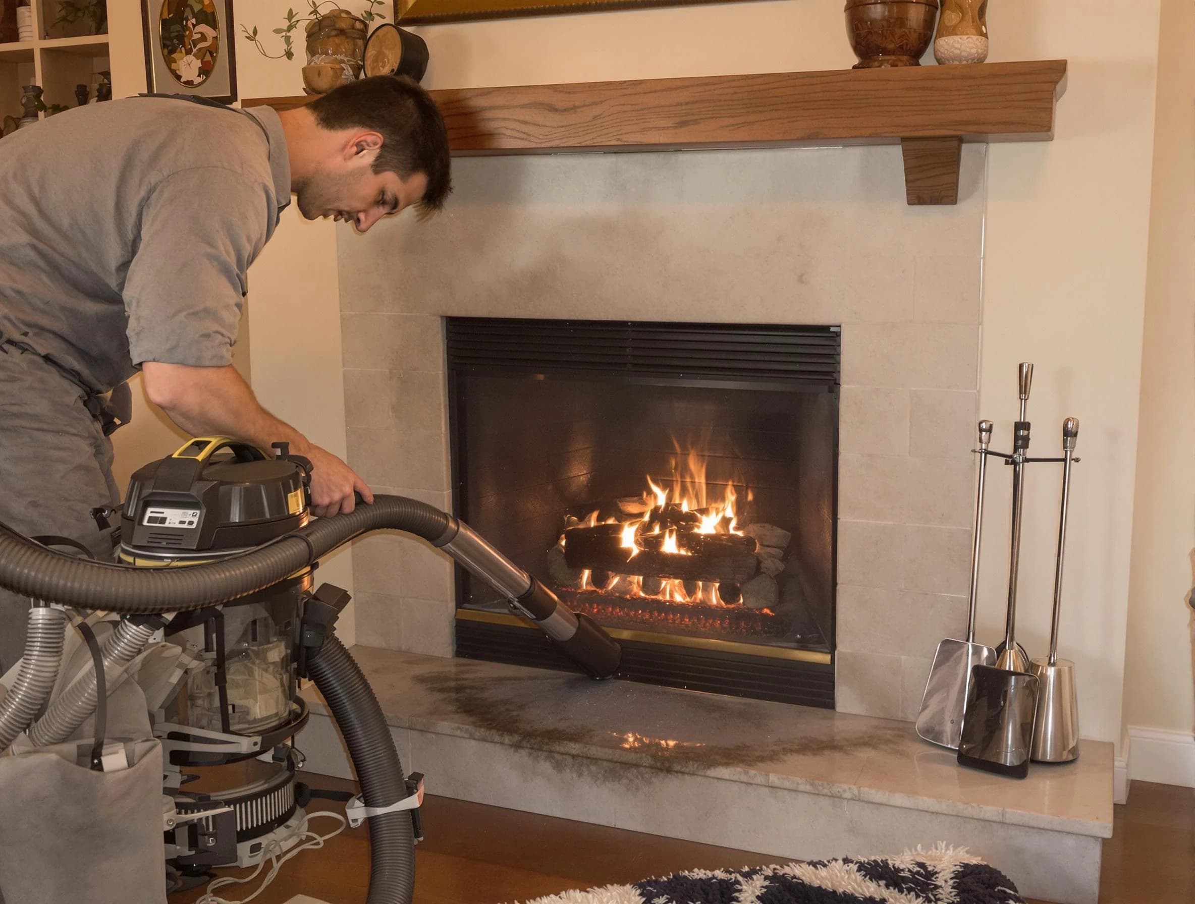 Routine fireplace upkeep by West Valley City Chimney Sweep in West Valley City, UT
