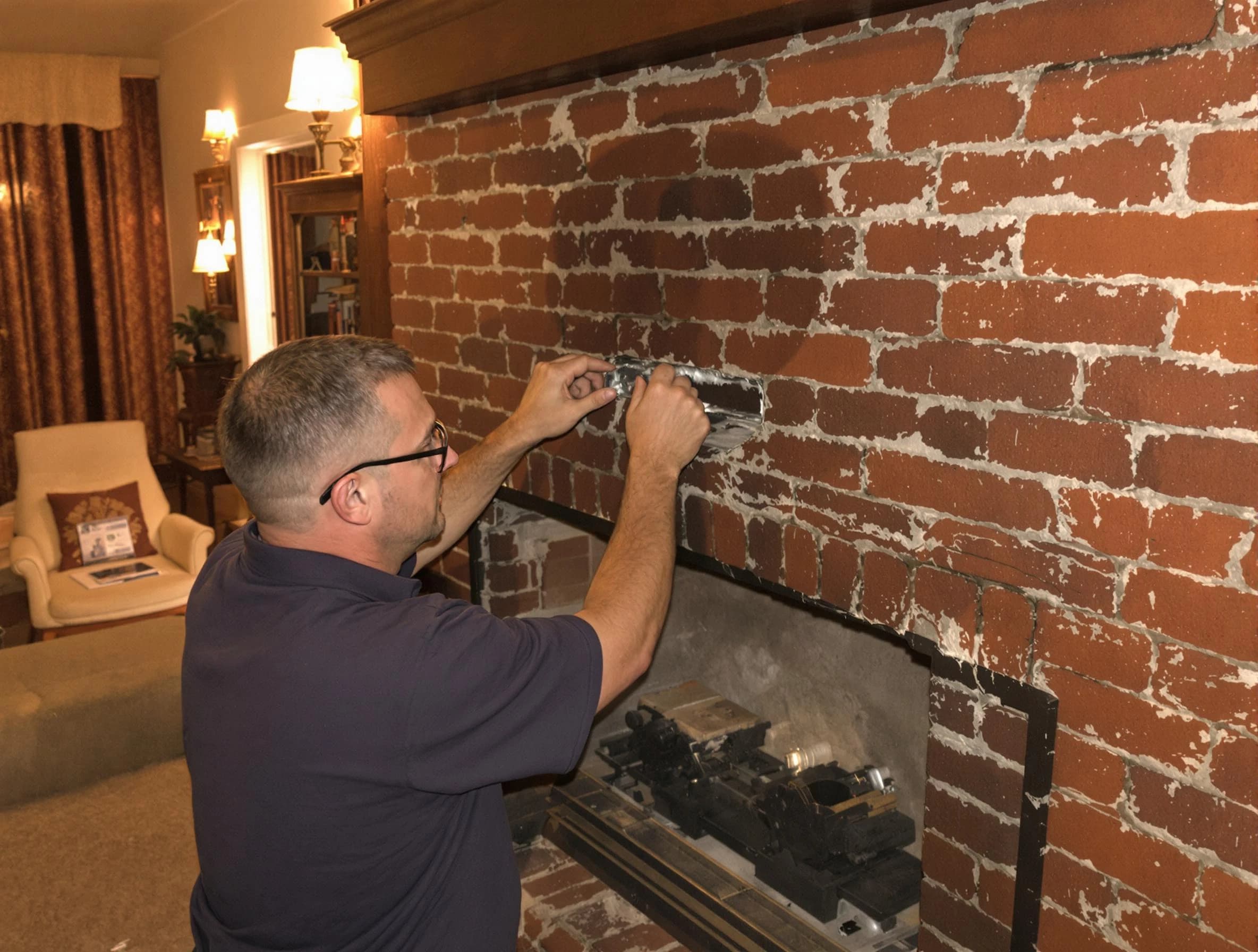 West Valley City Chimney Sweep expert fixing a fireplace in West Valley City, UT