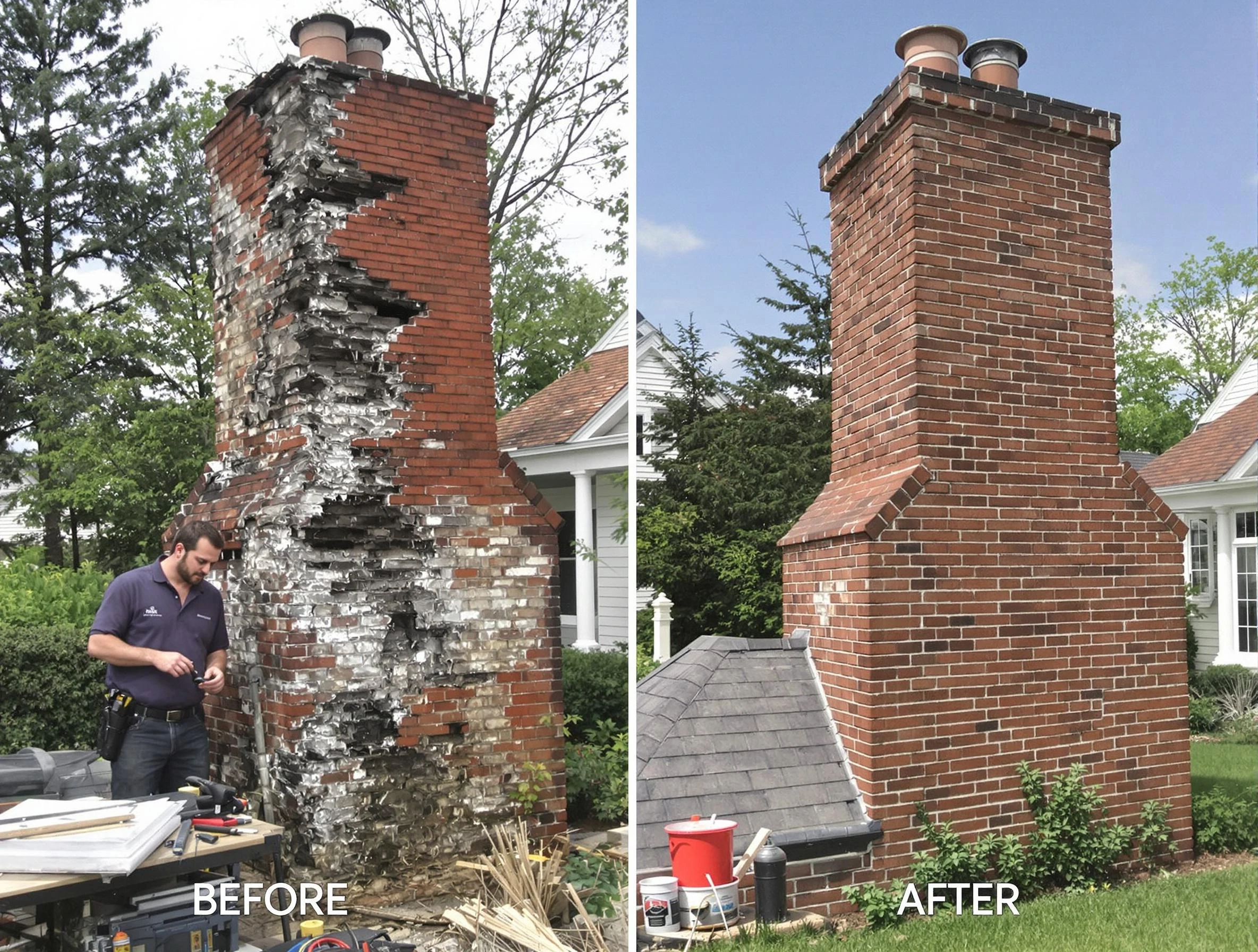 West Valley City Chimney Sweep performing a full chimney restoration in West Valley City, UT