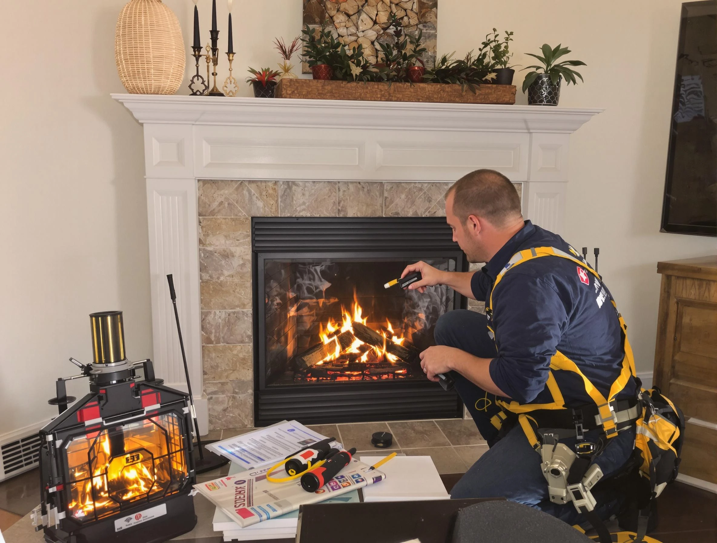 Safety-focused fireplace inspection by West Valley City Chimney Sweep in West Valley City, UT